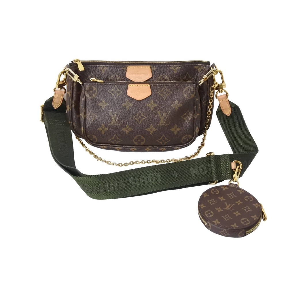 LOUIS VUITTON Multipochette Accessoires Khaki Green Shoulder Bag Monogram